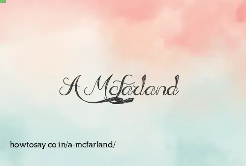 A Mcfarland