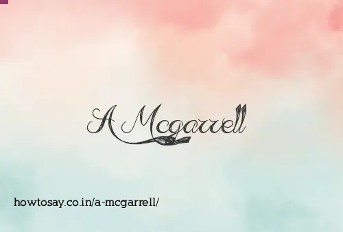 A Mcgarrell