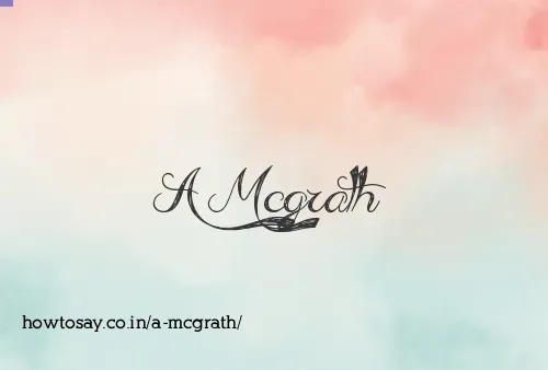 A Mcgrath