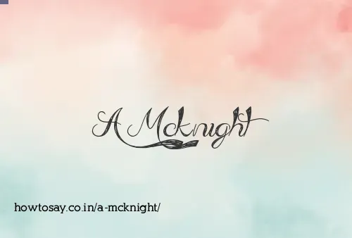 A Mcknight