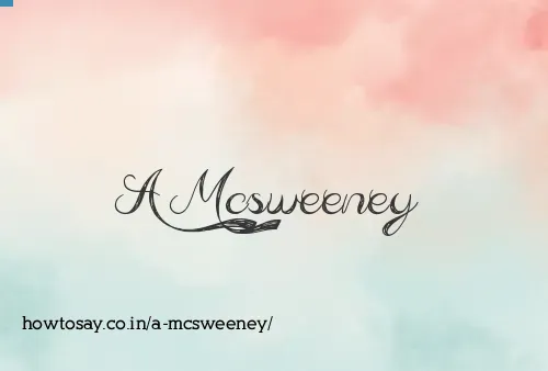 A Mcsweeney
