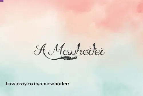 A Mcwhorter