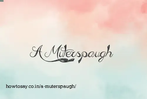 A Muterspaugh
