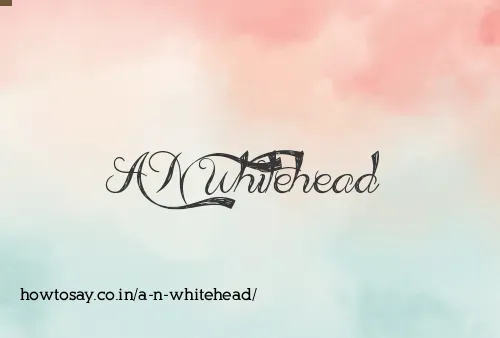 A N Whitehead