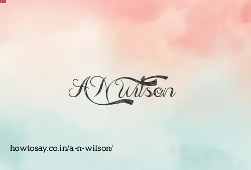 A N Wilson