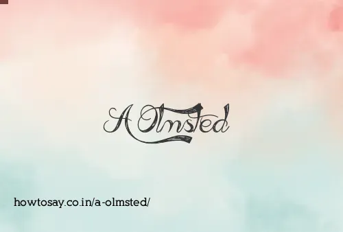 A Olmsted