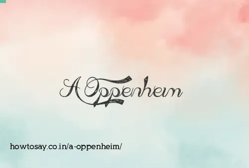 A Oppenheim