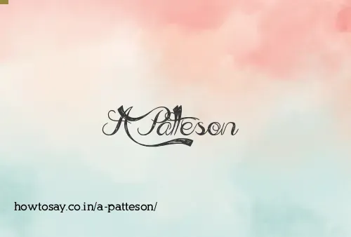 A Patteson