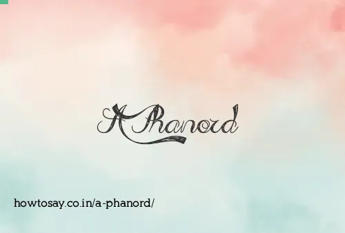 A Phanord