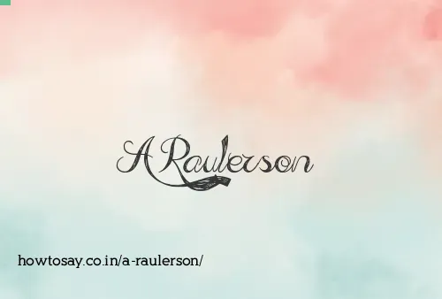 A Raulerson