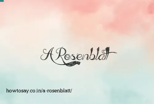 A Rosenblatt