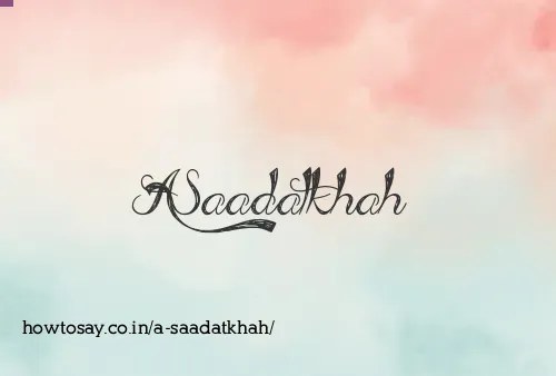 A Saadatkhah