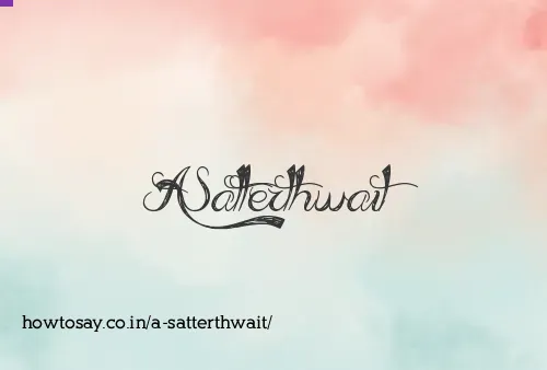 A Satterthwait