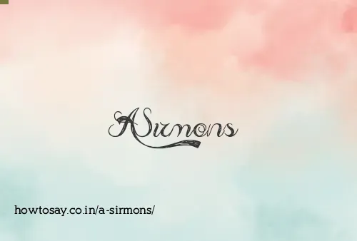 A Sirmons