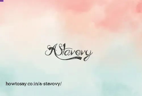 A Stavovy