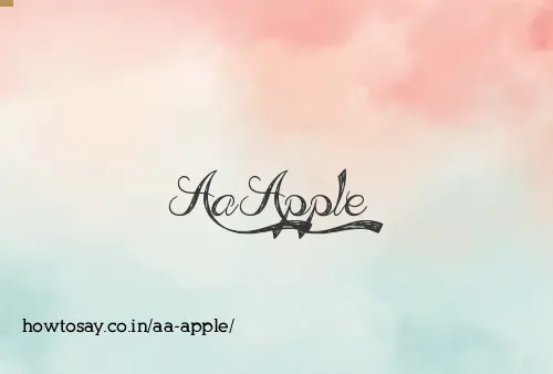 Aa Apple