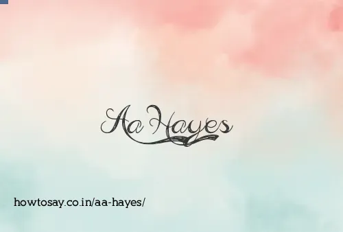 Aa Hayes