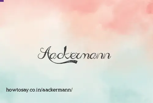 Aackermann