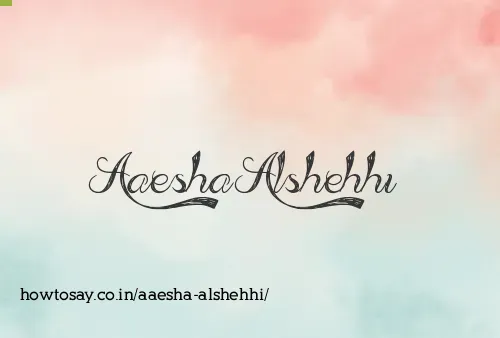 Aaesha Alshehhi