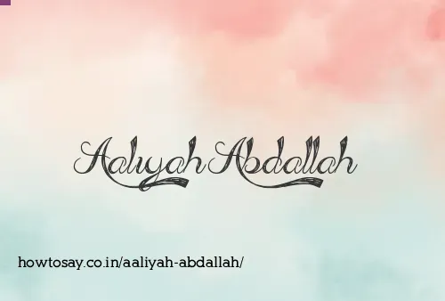 Aaliyah Abdallah