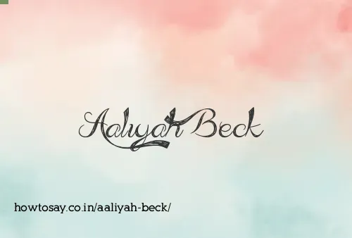 Aaliyah Beck