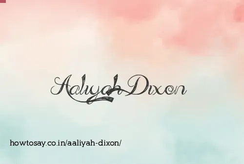 Aaliyah Dixon