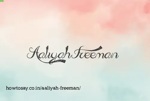 Aaliyah Freeman