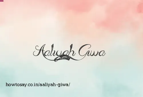 Aaliyah Giwa