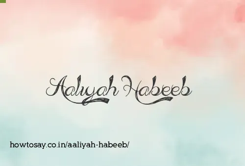 Aaliyah Habeeb
