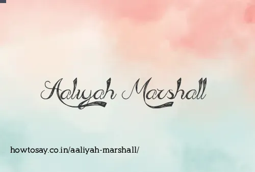 Aaliyah Marshall