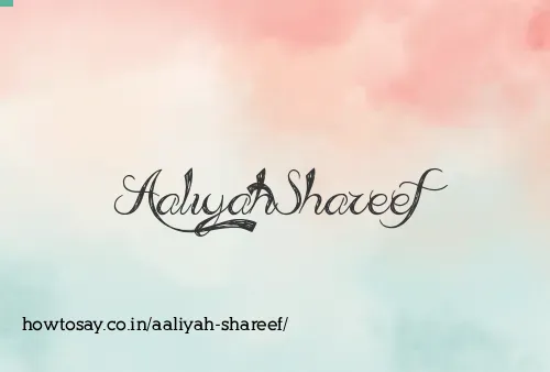 Aaliyah Shareef
