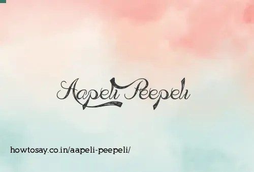 Aapeli Peepeli