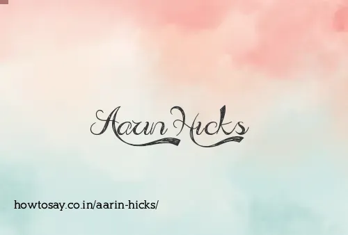Aarin Hicks