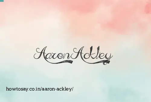 Aaron Ackley