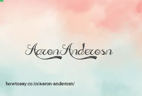 Aaron Anderosn