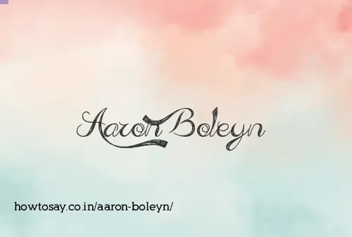 Aaron Boleyn