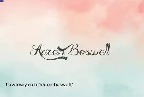 Aaron Boswell