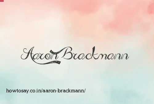 Aaron Brackmann