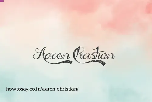 Aaron Christian