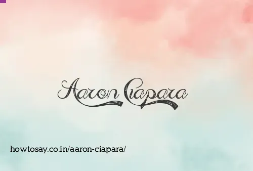 Aaron Ciapara