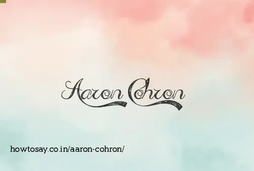 Aaron Cohron