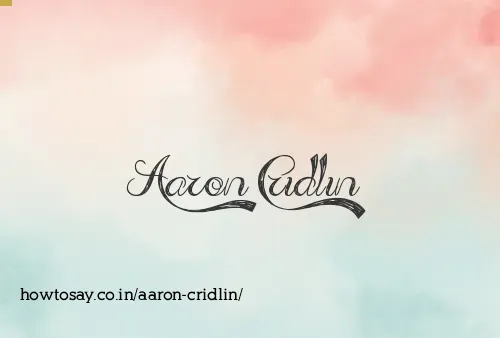 Aaron Cridlin