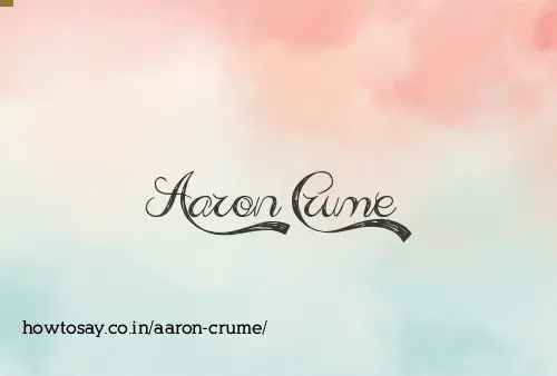 Aaron Crume