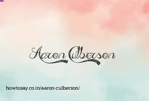 Aaron Culberson