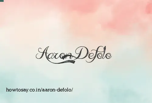 Aaron Defolo
