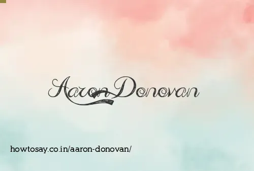 Aaron Donovan