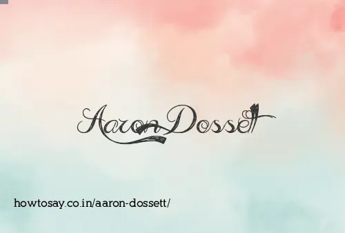 Aaron Dossett