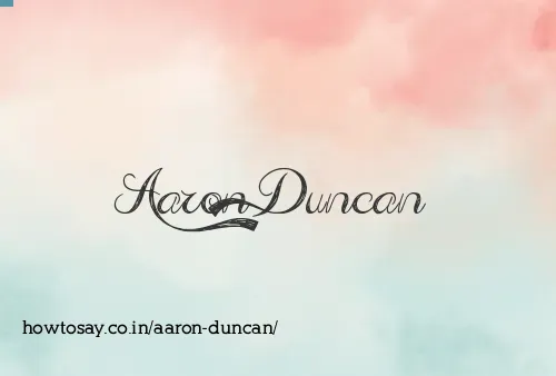 Aaron Duncan