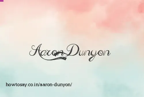 Aaron Dunyon