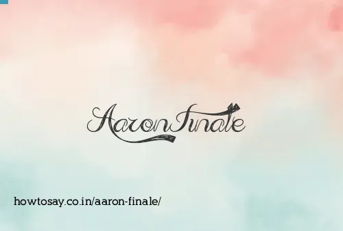 Aaron Finale